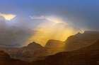 Grand Canyon and misty clouds at sunrise, Grand Canyon National Park, Arizona Art Print